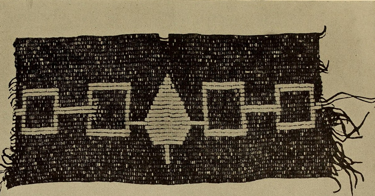 The Hiawatha Belt — a wampum belt recording the founding of the Haudenosaunee Confederacy, with five linked figures representing the original nations.